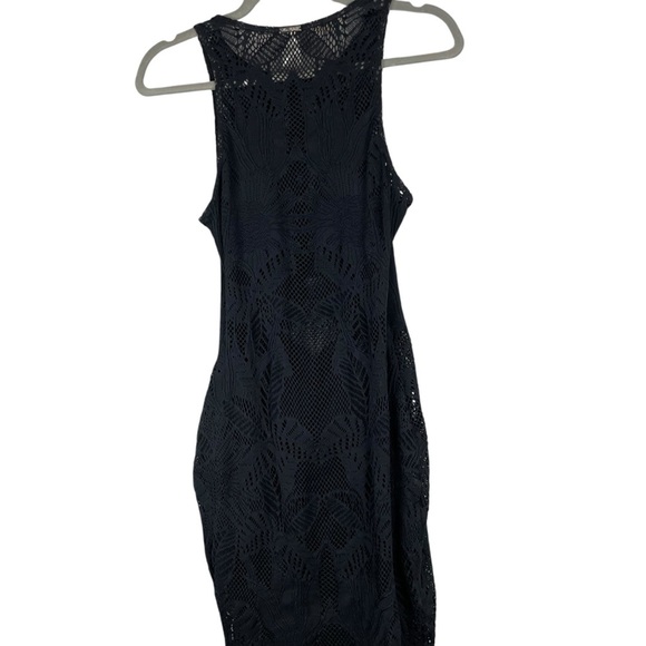 Mara Hoffman Black Crochet Knit Mesh Sheath Dress Size Medium - Picture 9 of 9